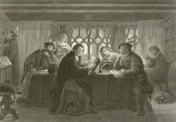 Martin Luther lisant la Bible