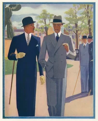 Equipement pour hommes : Costumes de détente (lithographie couleur)