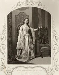 Mlle Vandenhoff dans le rôle de Juliette, Acte III Scène 1 de Roméo et Juliette, d