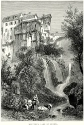 Montreux, lac Léman (gravure)
