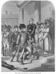 Monument érigé à la mémoire des victimes du Trou Noir de Calcutta (gravure)