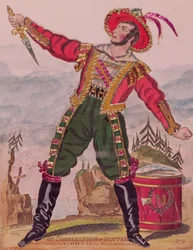 M. Osbaldiston en Andreas Hofer (Hoffer) le chef patriote tyrolien, pub. par W.G. Webb, Londres (gravure et collage)