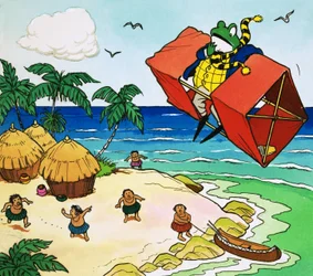 Monsieur Crapaud dans un cerf-volant