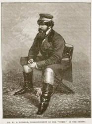 M. W. H. Russell, correspondant du Times en Crimée, illustration de Cassells Illustrated History of England