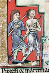 Fauchage, du Psautier de Hunterian, c.1170 (détail)