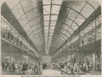 Musée des sciences et des arts en cours de construction, sur le domaine de Kensington Gore