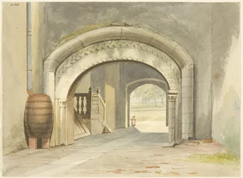 Arc normand, logements des abbés, cathédrale de Bristol