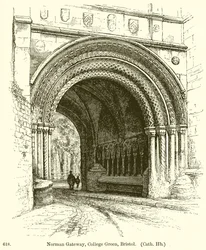 Porte normande, College Green, Bristol