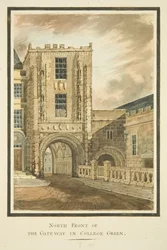 Vue nord du portail du collège
