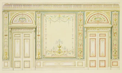 Portes ornées et décoration murale, dans le style de Robert Adam
