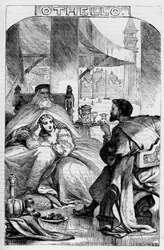 Othello, le Maure de Venise - Illustration dans les «Œuvres complètes de William Shakespeare», 1866 - Les illustrations et la forme générale de cette édition sont empruntées au Cassell