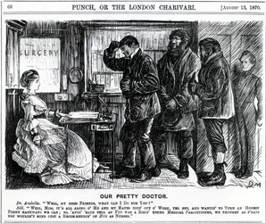 Notre joli docteur, publié dans Punch Magazine, 1870