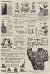 Page de publicités (gravure)