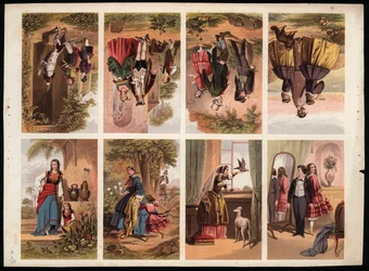 Page de découpes imprimées victoriennes