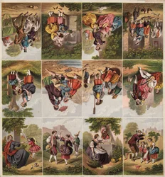 Page de découpes imprimées victoriennes
