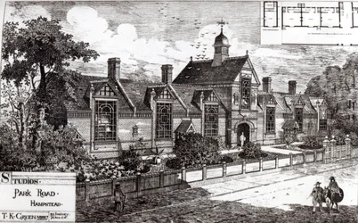 Park Road, Hampstead, de The Building News, 3 septembre 1880