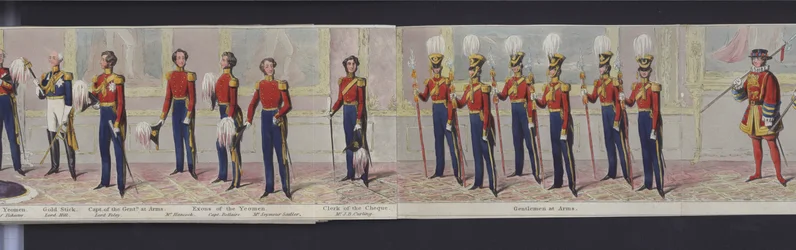 Partie du panorama du mariage de la reine Victoria, vers 1840