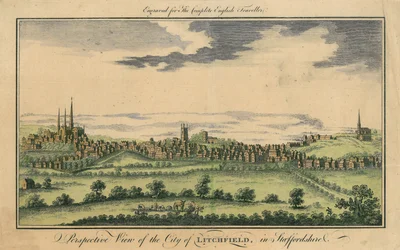 Vue Perspective de la Ville de Lichfield