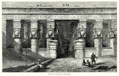 Portique du temple de Dendérah (gravure)