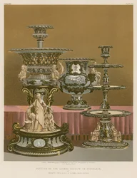 Partie du service de la reine en porcelaine par Messrs Phillips et Binns, Worcester