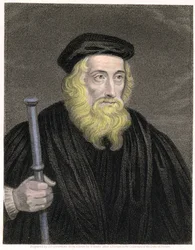 Portrait de John Wycliffe (c.1330-84) gravé par James Posselwhite (1798-1884) d