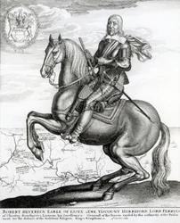 Portrait de Robert Devereux à cheval