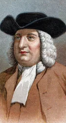 Portrait de William Penn (1644-1718) - De la série « Leaders of Men » - Chromolithographie - École anglaise, 20e siècle