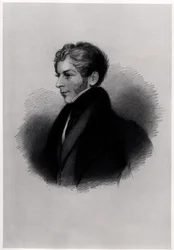 Portrait du comte de Clare, des Illustrations de la Vie et des Œuvres de Lord Byron, Volume II, par E.F.Fuden, 1833-34