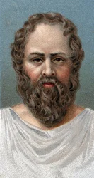 Portrait de Socrate (469-399 av. J.-C.) - De la série « Leaders of Men »