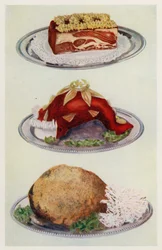 Bœuf pressé; Langue de bœuf glacée; Jambon bouilli