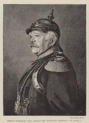 Le prince Bismarck, qui fête son quatre-vingtième anniversaire le 1er avril (gravure)
