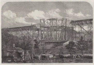 Progrès du bâtiment de la Grande Exposition
