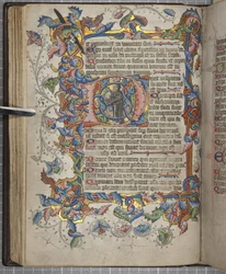 Psautier avec calendrier de Sarum, Fol 40 verso, c.1425-75