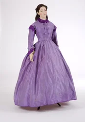 Robe de jour violette, années 1860