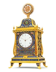 Horloge à carillon quart, musicale et automate "navires à voile" pour le marché chinois, Henry Borrell, Londres, fin du 18e siècle