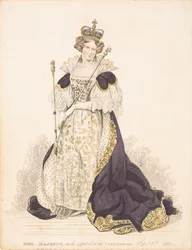 La reine Adélaïde dans ses robes de couronnement