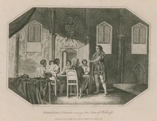 Richard duc de Gloucester accusant Jane Shore de sorcellerie