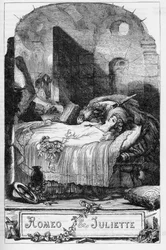 Roméo et Juliette - Illustration dans "Œuvres complètes de William Shakespeare" 1866