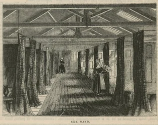 Hôpital Royal Gratuit, Londres : Salle des Malades