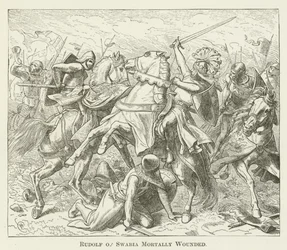 Rodolphe de Souabe mortellement blessé