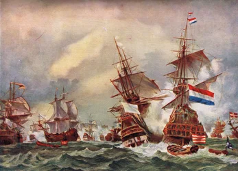 Bataille navale des guerres anglo-néerlandaises, vers 1700