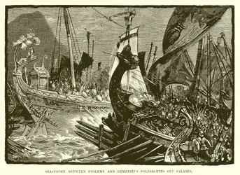 Combat naval entre Ptolémée et Démétrios Poliorcète au large de Salamine