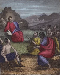 Voyez le propre Fils de Dieu un prédicateur se tient...