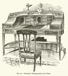 Bureau et chaise Sheraton