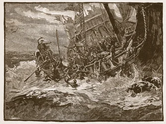 Naufrage du prince William, illustration de Cassells Illustrated History of England