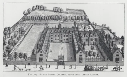 Sidney Sussex College, vers 1688, d