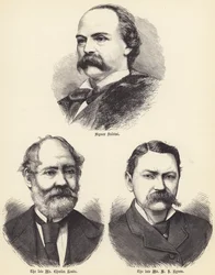 Signor Salvini, feu Mr Charles Reade, feu Mr H J Byron (gravure)