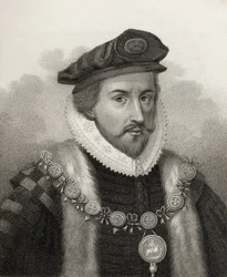 Sir Christopher Hatton, gravé par Bocquet, illustration de 