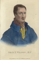 Sir Robert Thomas Wilson, soldat et homme politique britannique (gravure en couleur)