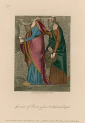 Spécimens de peinture de la chapelle Saint-Étienne